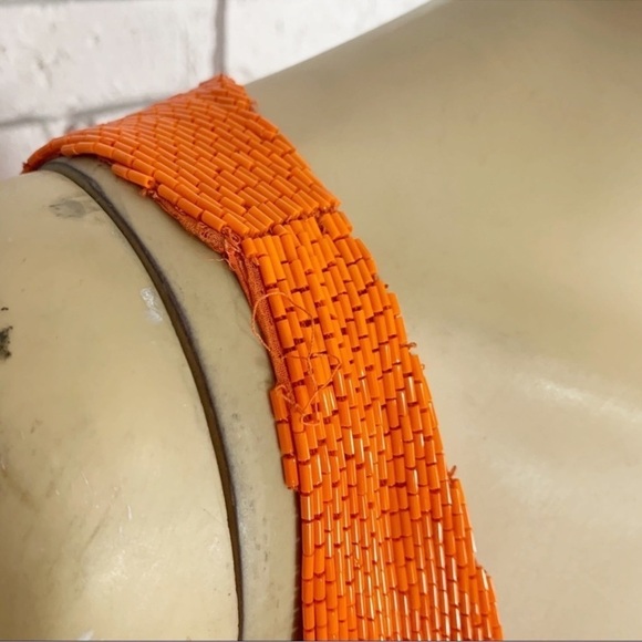 Ralph Lauren Orange Jackie Beaded Georgette Tank - Picture 5 of 8